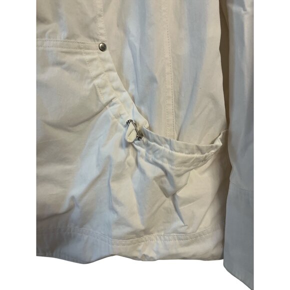 Dressbarn Woman White Utility Jacket – Size 18/20 – Cotton Nylon Blend, Full Zip - Picture 8 of 11